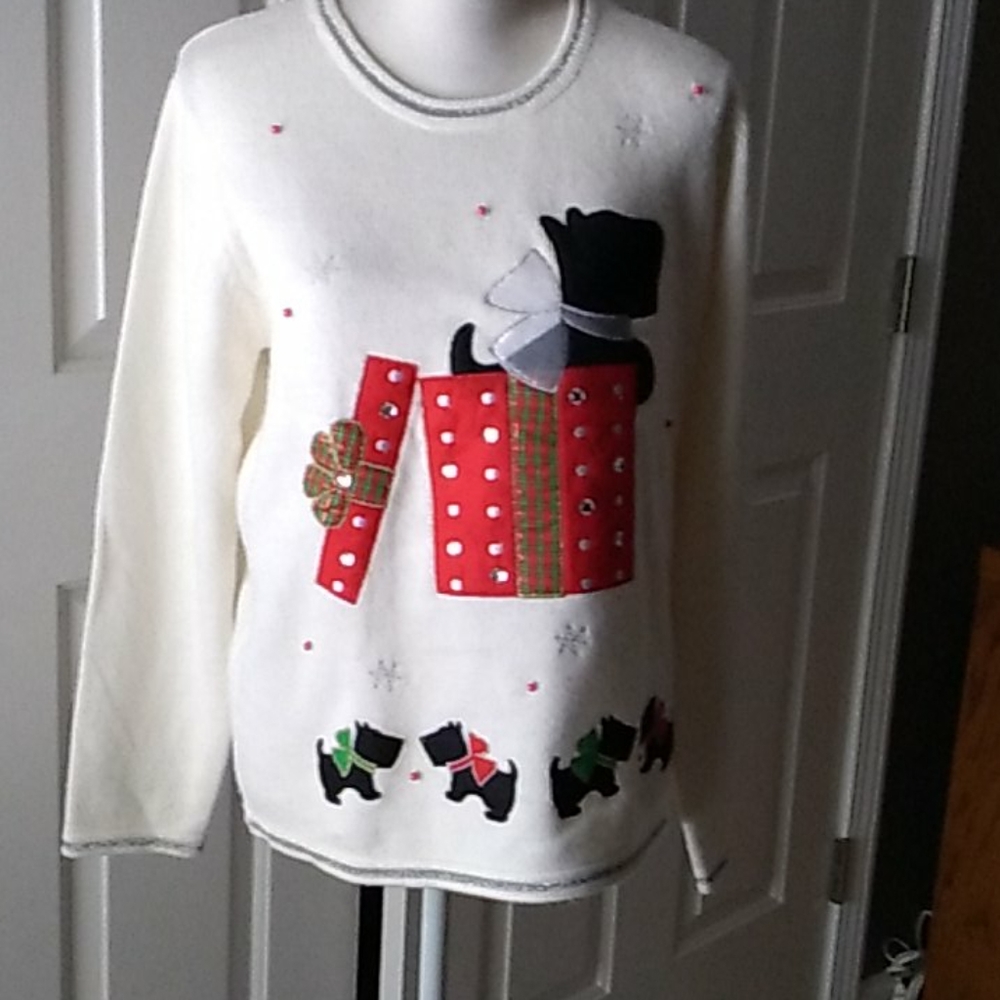 Super Cute Scottie Holiday Sweater